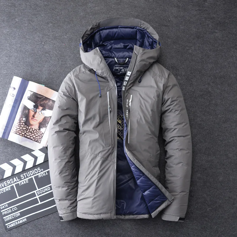 

2019 Brand Men Winter Jacket Thick Clothing White Duck Down Men Warm Down Jacket Goose Feather Parka Coats