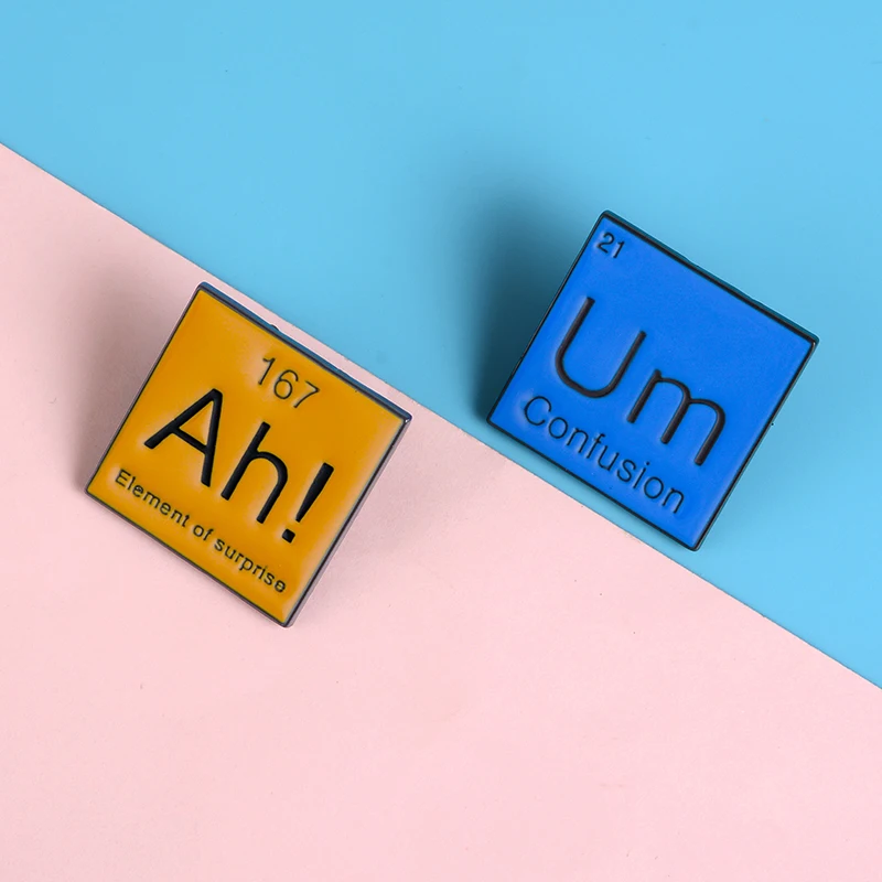 Meme perioical Table Pins Модальные частицы Ah Um Science chemistry Броши эмалированные нагрудные значки значок художника ювелирные изделия подарок