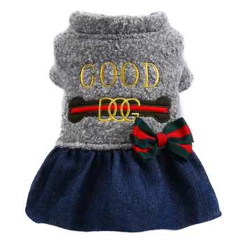 

Autumn Dog Dresses Teddy Chihuahua Plaid Princess Clothes for Dogs Cat Skirt XS S M L XL