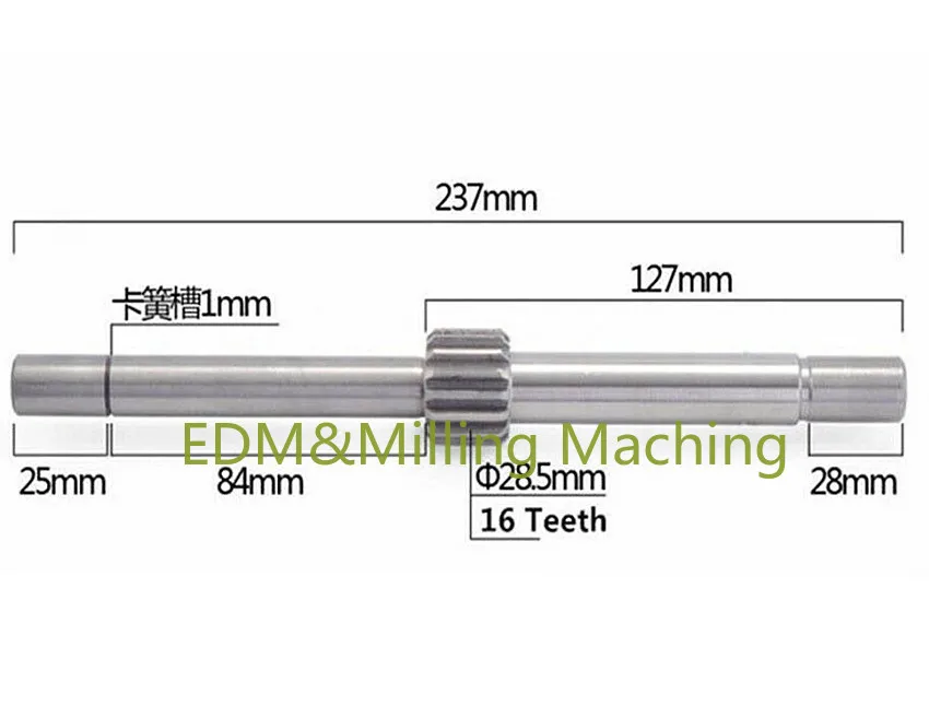 

Milling Machine B166 Part Gear Shaft CNC Mill Head Part Feed Input Shaft For Bridgeport Mill Tool