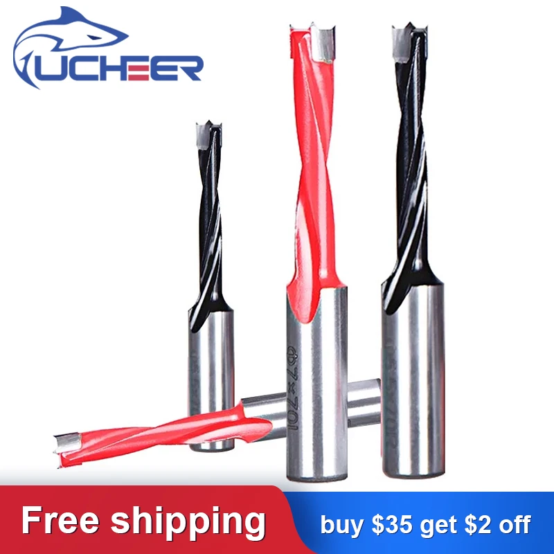 UCHEER 1pc Alloy Woodworking Forstner Drill bits Hole Opener three in one reversible Gang Drill for Wood Carving Machine