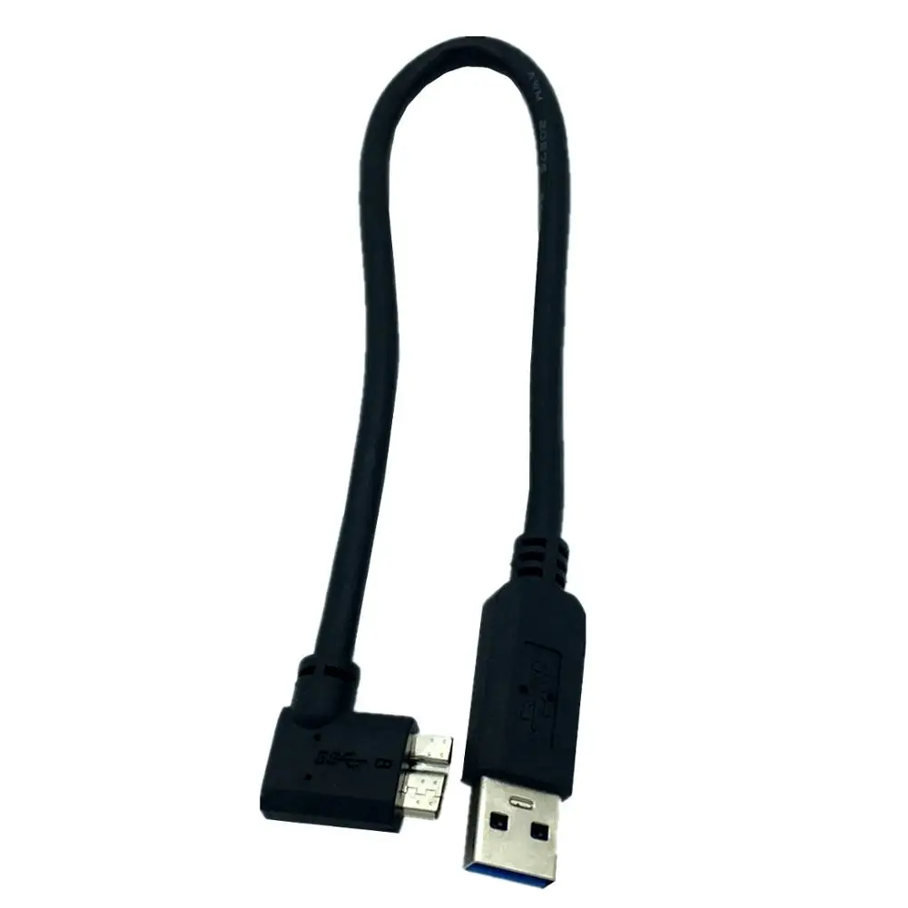 USB 3,0 AM к Micro BM 90 градусов локоть правый изгиб мобильный жесткий диск цифровая камера кабель для передачи данных