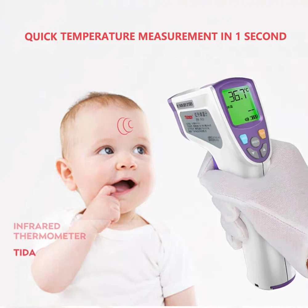 

Baby Forehead Infrared Thermometer Fast Accurate Measurement Digital LCD Forehead Thermometer KN95 N95 in Stock