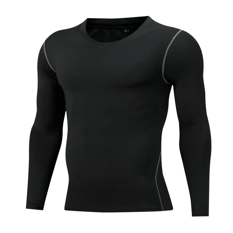

Sports tight long sleeve quick dry training clothes men's high elastic compression basketball top football running
