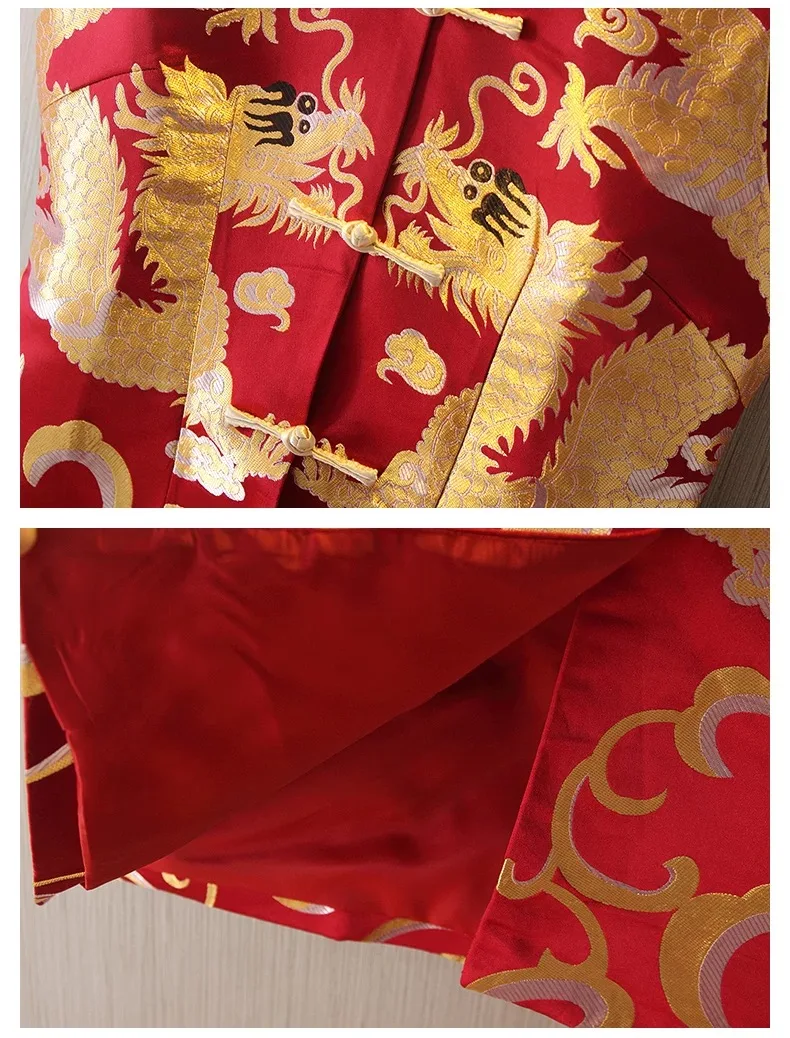 Винтажная Китайская традиционная одежда с принтом дракона, женский жилет