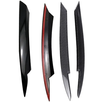 

2 Pair for Passat B7 Eyelids Eyebrows ABS Headlight Lamp Sticker Cover Trim-Carbon Fiber & Black