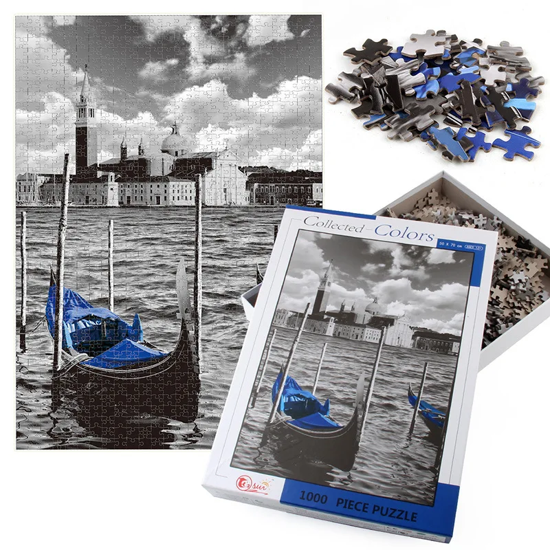 

1000 piece 3D plane puzzle Venice thickened paper puzzle decompression toy
