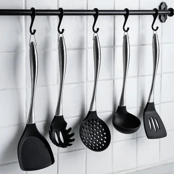

MDZF SWEETHOM 304Stainless Steel Cooking Tool Heat Resistant Soup Spoon Spatula Kitchen Utensils Baking Pastry Tools Accessories