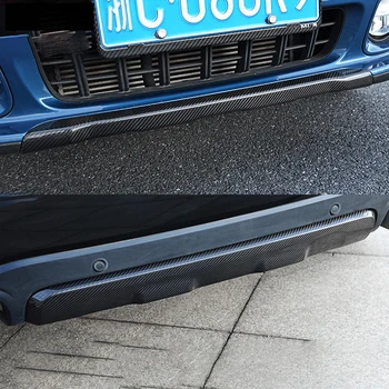 

1pc Carbon Fiber Front Bumper Trim Crash Bar Cover Rear Bumper Protection Plate Car Styling Sticker for MINI Countryman F60