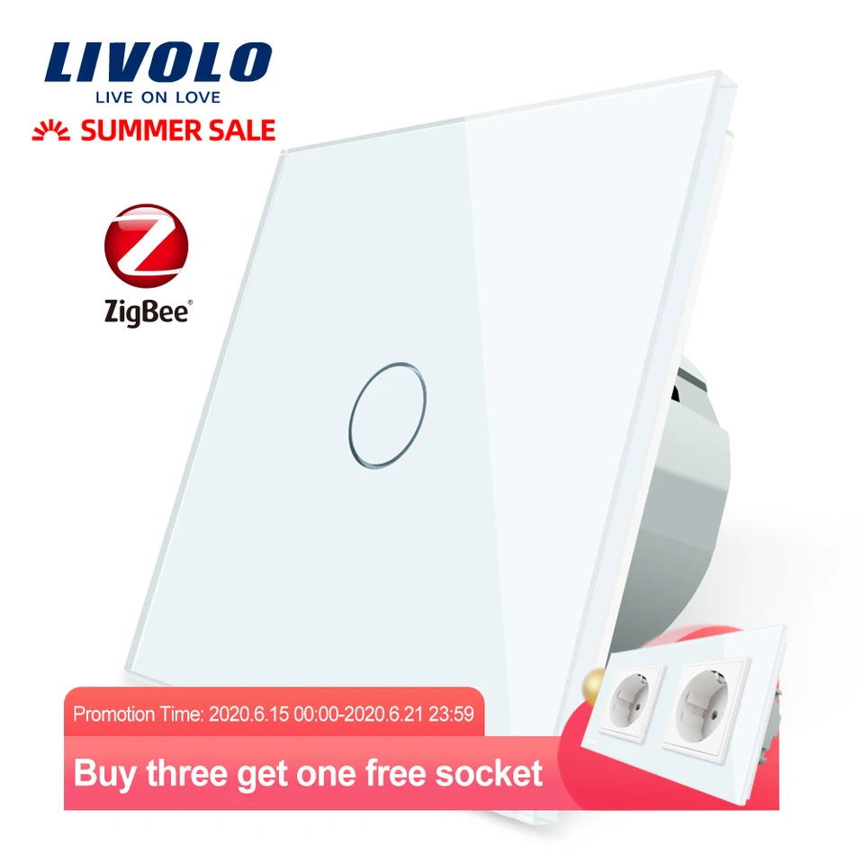 Livolo Estandar De La Ue Zigbee Wifi Inteligente Pared Interruptor