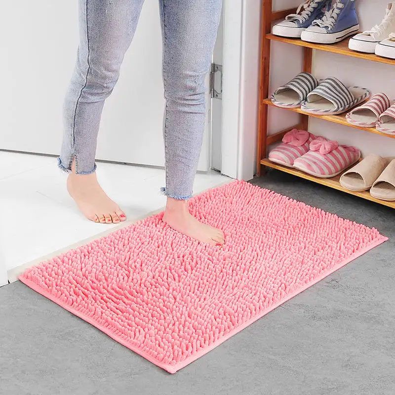 Litinliv Badkamermat 40 x 60 cm, badkamertapijt, badkamertapijt, extra zachte antislip badmatten, badtapijt voetmat, badkamer douche vloermat, tapijt voor badkamervloer, slaapkamer, toilet, roze