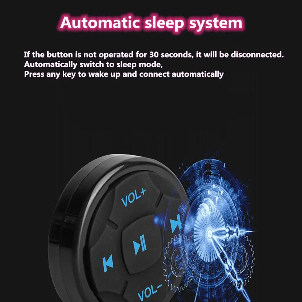 

Brand New Universal Car Steering Wheel Wireless Bluetooth Remote Control Media Button for Mobile Phone Controller Car Kit