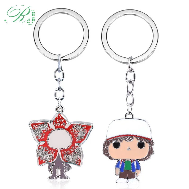 RJ горячий фильм странные вещи брелок Demogorgon Eleven Waffles Дастин фигура брелки для ключей мужской женский брелок ювелирный подарок