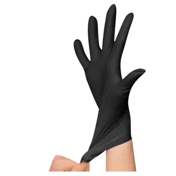 

100 PCS Disposable Gloves Black Safety Plastic Glove Latex Disposable Black Food Gloves Rubber Garden Nitrile Cleaning Gloves