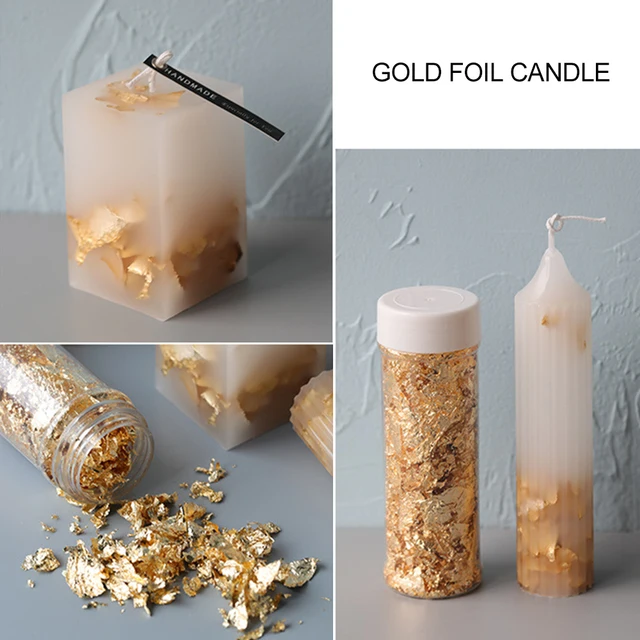 Feuille d'or pour bougie, 1 bouteille, moule en Silicone pour savon  d'aromathérapie, utilisé pour la fabrication de bougies, décoration -  AliExpress