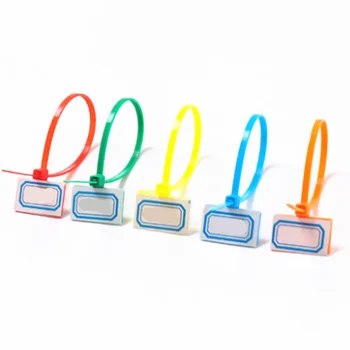 

250pcs/Bag Mixed Color Easy mark 4*150mm Nylon Cable Ties tag labels Plastic loop Ties markers Cable Tag self-locking Zip Ties