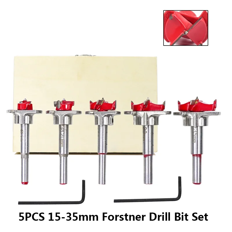 5pcs-HSS-15-35mm-Forstner-Drill-Bit-Set-Adjustable-Carbide-Woodworking-Hole-Saw-For-Power-Tools