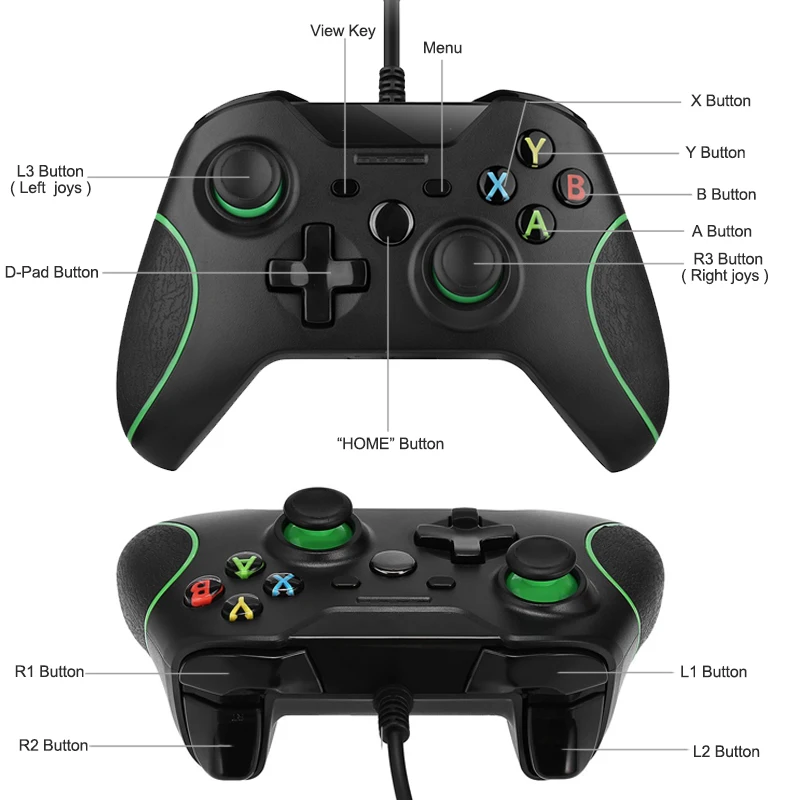 L1 R2 Noir L2 Abxyz Button Pièce de Rechange pour pour Jeu Xbox One Slim Console Homyl Kit Complet R1 