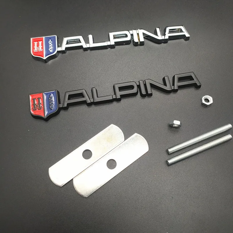 

Car-Styling 3D Metal ALPINA Grill Emblem Grille Emblem Trunk Rear Stickers Badge For BMW ALPINA Logo E46 E39 E90 E60 E36 F30 X1