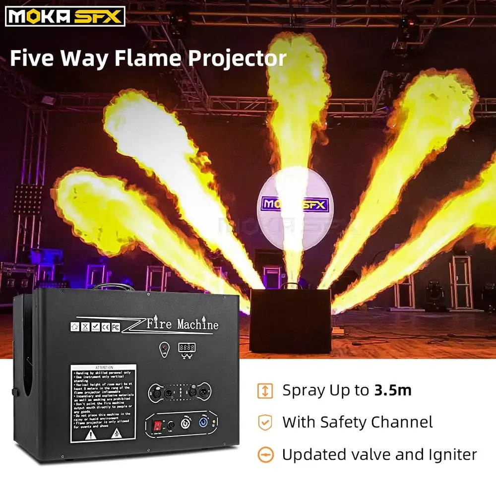 Stage flame projector Fire Fountain Triple Head Ignition Flame Fire Jet