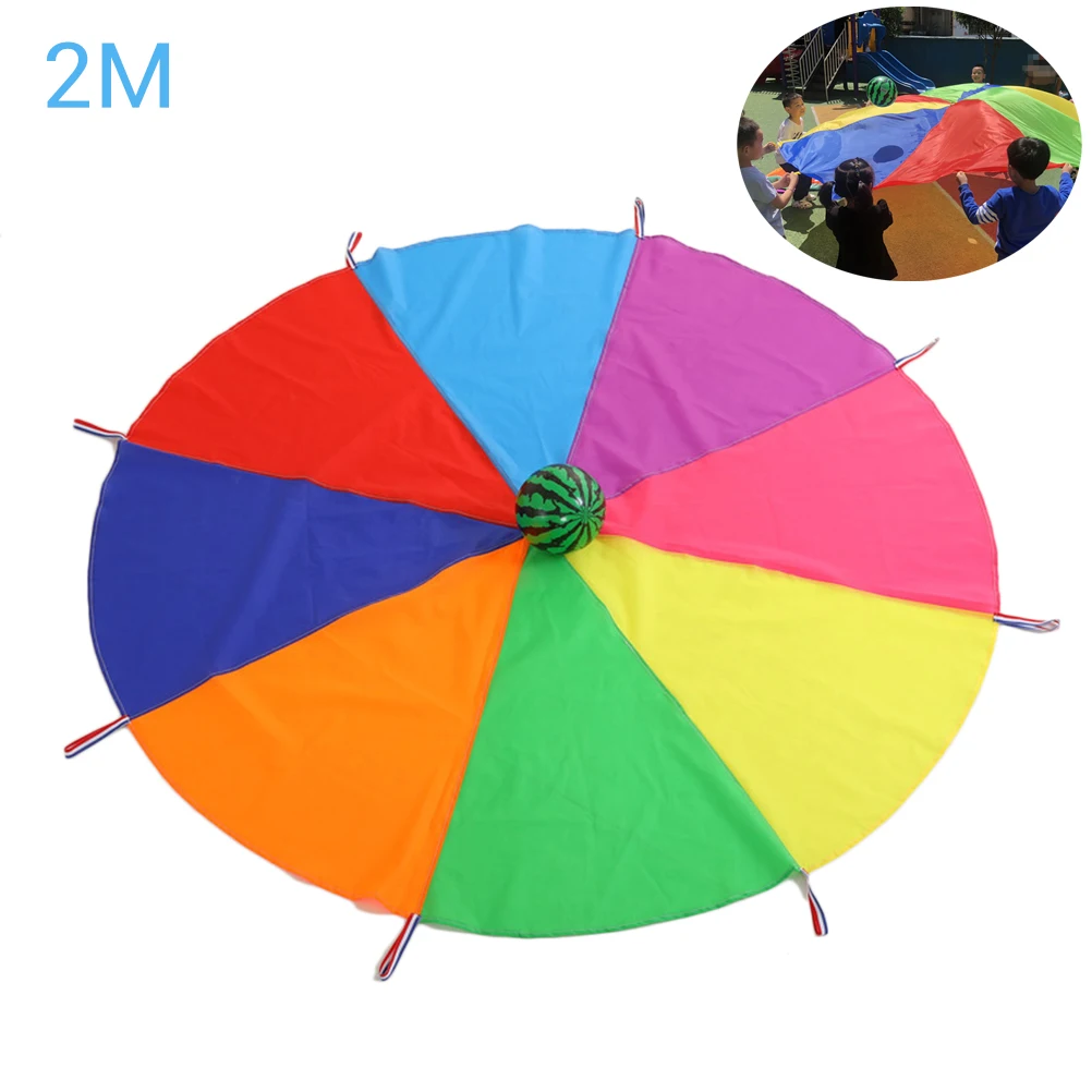 2M / 3M/4M Outdoor Rainbow Umbrella Parachute Toy Children Outdoor