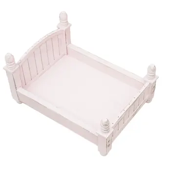 

Infant Vintage Background Wooden Posing Gift Prop Bed Photography Accessories Photo Crib Newborn Baby Studio Mini