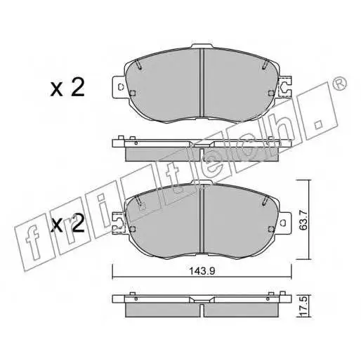 Колодки тормозные дисковые Lexus LS(UCF10) 4.0 92-94 fri.tech. 7