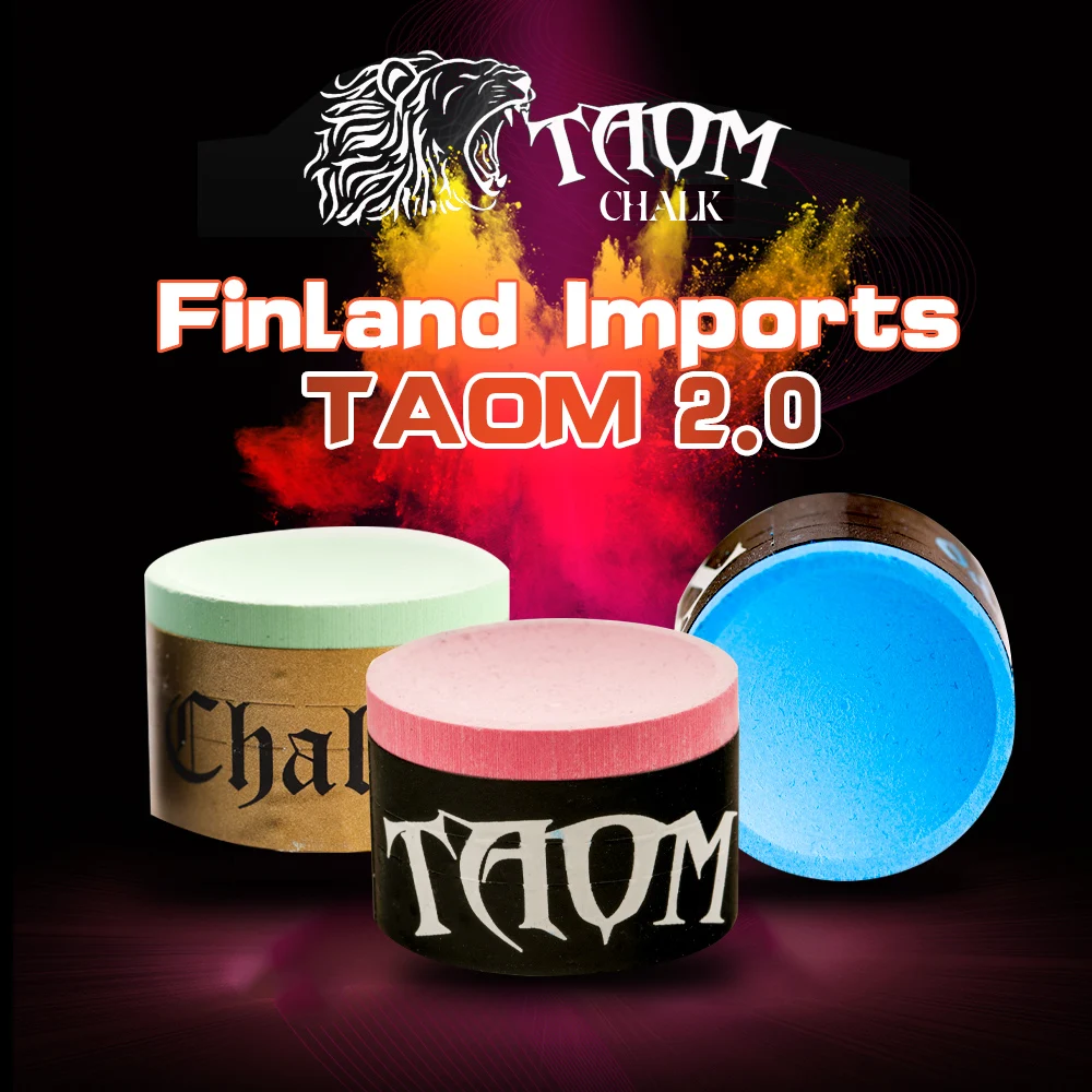 Original TAOM Chalk Round Blue Green Pink Colors Billiard Pool Snooker Accessories |