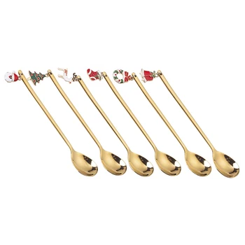 

Stainless Steel Coffee Spoon Cutlery Drinking Utensils Festival Spoon Kitchen Gadgets Set Of Dishes Plates For Coffee Tea 2020