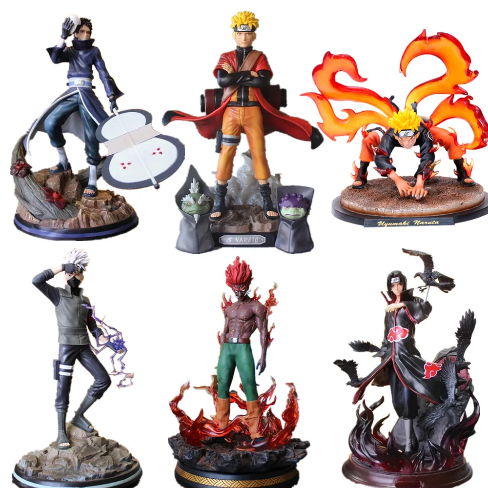 Anime Naruto Shippuden Hatake Kakashi Uchiha Obito Itachi Figurine Statue Modèle