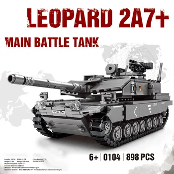 

Modern military germany tank Leopard zwei A sieben 2A7 batisbricks building block ww2 army force figures vehicle brick toys