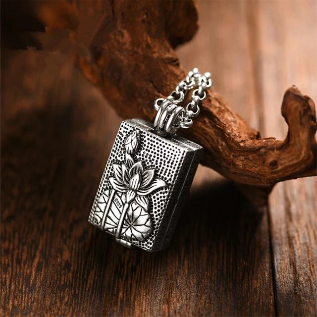 Tibetan Buddhist Urn Amulet Pendant Stainless Steel Necklace Chains Jewelry  Accessories Free Shipping - AliExpress