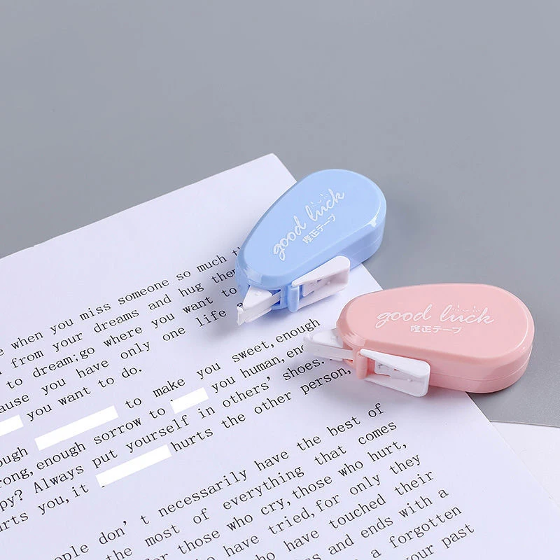 6Pcs/Set correction tape Solid color translucent Corrector kids student school office supplies