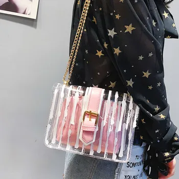

Women Flap Fashion Casual Leather Shoulder Bags Lady Crossbody Messenger Bag Crossbody Bag Chains Candy Color Jelly Bag#327