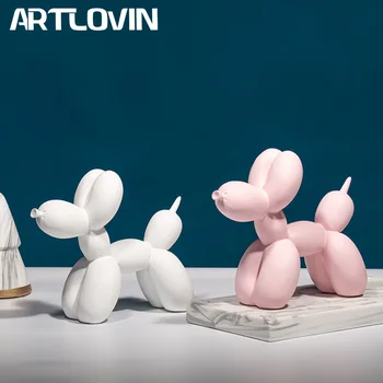 

Nordic Ins Balloon Dog Statue Wine Cabinet Figurine Home Decoration Accessories Dog Statue Sculpture Modern Abstract Resin Craft
