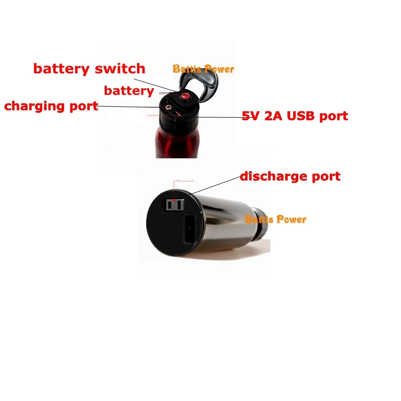 Е-байка 36В 7Ah литий-ионный аккумулятор с USB портом для бутылки с водой Перезаряжаемые Аккумулятор для е-байка 36В 500 Вт мотор для е-байка скутер велосипеды+ 2A зарядное устройство