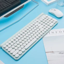 Перезаряжаемая Беспроводная клавиатура мышь комбо компактные пластиковые мыши с приемником xk88