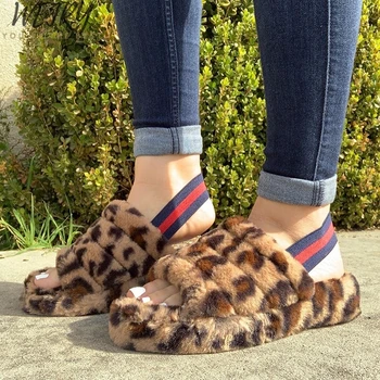 

new women spring plush slippers 2020 ms flat bottom antiskid indoor all-around comfortable sandals outdoor leisure Women shoes