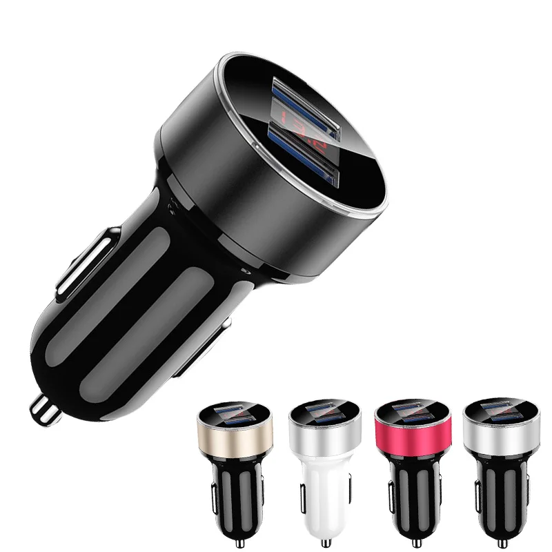 

Dual USB Car Charger With LED Display 3.1A Universal Mobile Phone Car-Charger for Xiaomi Samsung S8 iPhone 6 6s 7 8 Plus Tablet