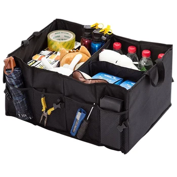 

Portable Oxford Cloth With Handle Strap Tools Groceries Adjustable Foldable Car Trunk Organizer Large Capacity Multifunctional