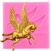 3D Pegasus силиконовая форма лошадь Конфеты Шоколад помадка формы для сахара украшения торта инструменты Fimo глина конфеты формы