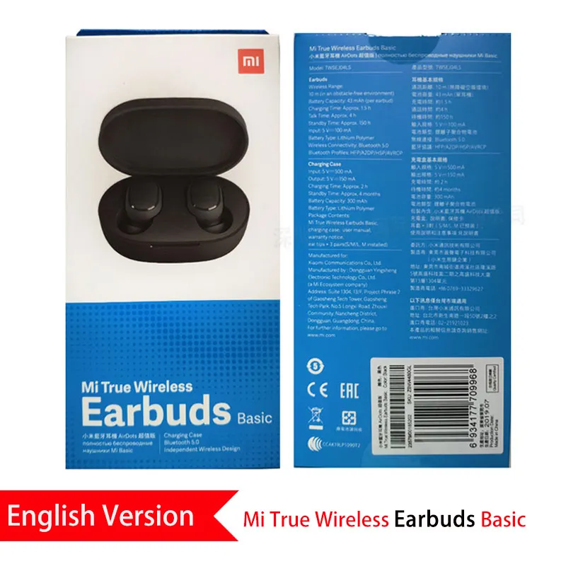 EN RedmiAirdots Xiaomi Redmi Airdots TWS Bluetooth наушники стерео бас Bluetooth Airdots 5,0 Eeadphones с микрофоном Handsfree наушники AI управление - Цвет: EN RedmiAirdots