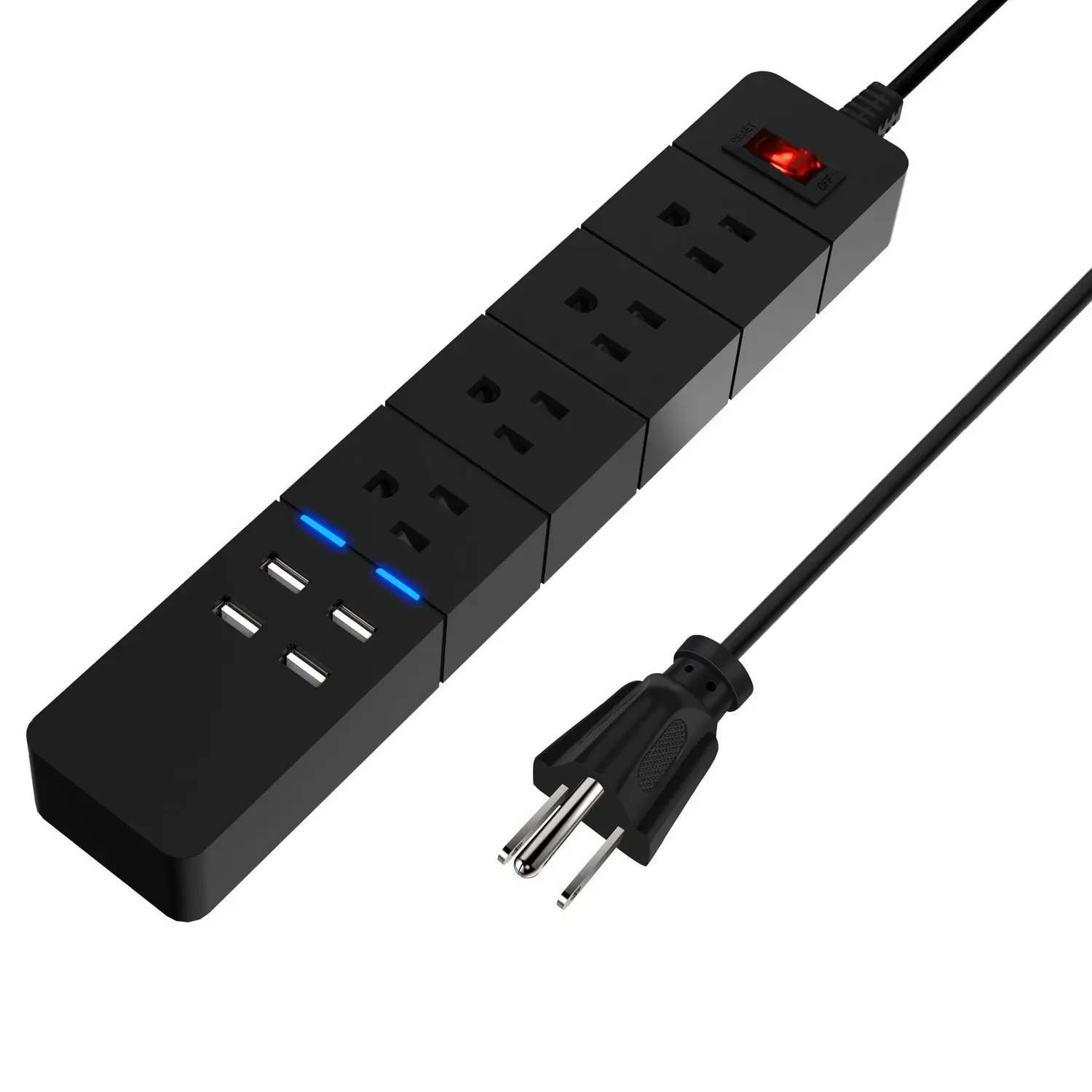 

US Standard C138 Smart USB Charger Socket America Certification Outlet Strips USA 4-Bit Overload Protection Patch Board