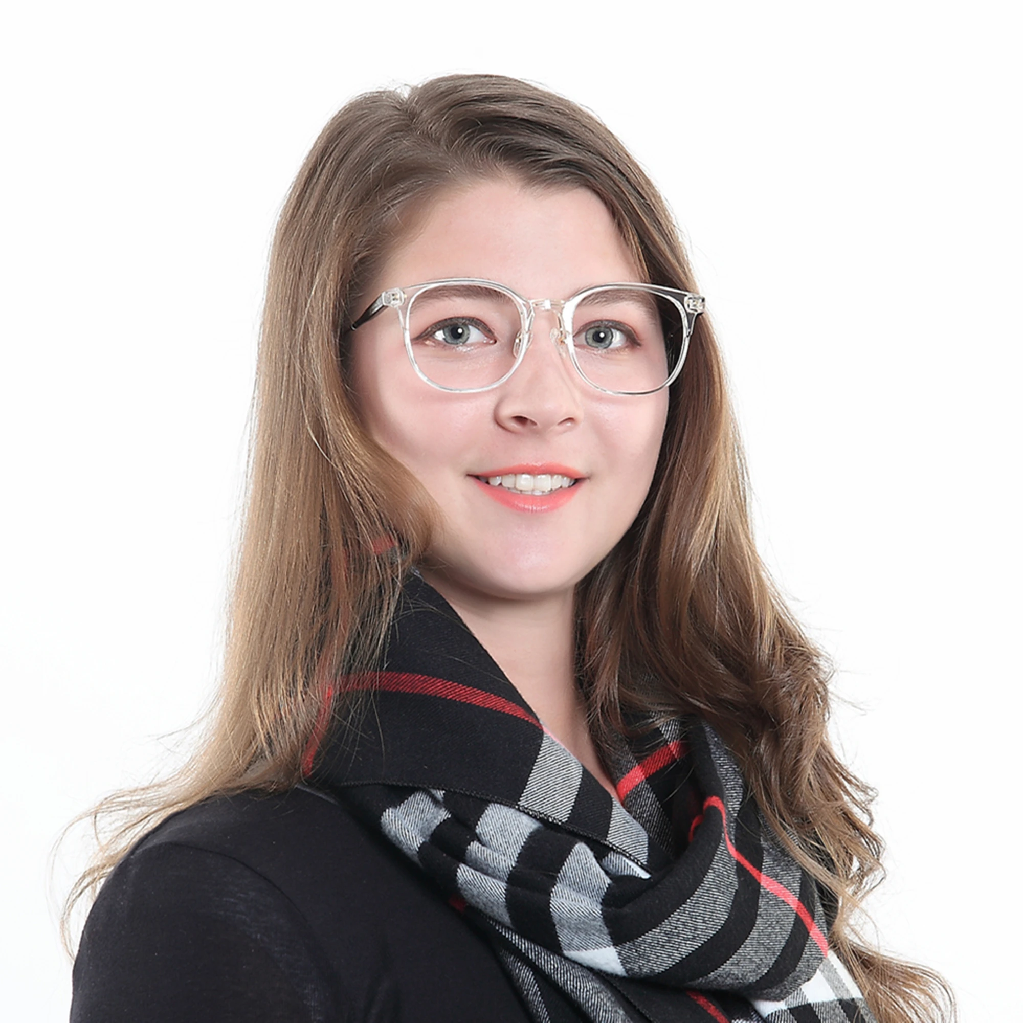 WANXIN Blue Light Blocking Glasses,Computer Round Reading Glasses,Transparent Lens