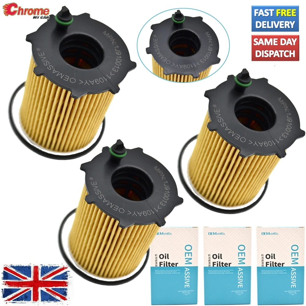 

3Pc Oil Filter For Ford B/C/S Max Fusion Focus 1.4 1.5 1.6 TDCI Citroen Berlingo DS3 Peugeot 307 1007 1.4 1.6 HDI Suzuki 1109AY