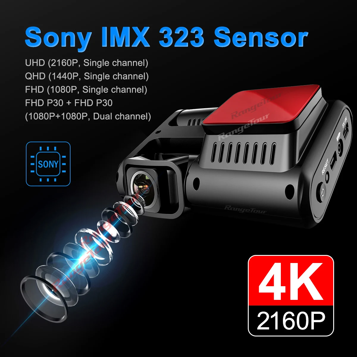 DVR  ī޶, 4K 2160P, D30H,  GPS ,   ⳻, 1080P 4 IR G-, ߰ , ڵ ķ ڴ