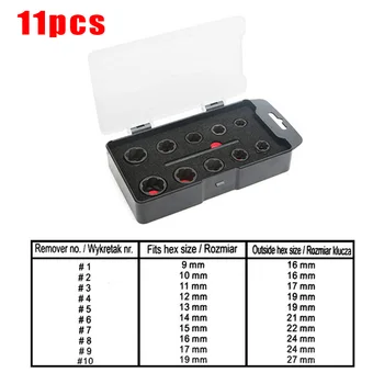 

11pcs/Set Bolt Broken Nut Extractors Socket Hex With wrench High quality