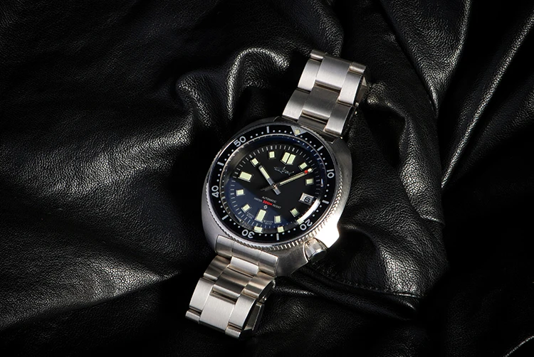 Японские тунец дайвер Автоматические наручные часы MarineMaster мужские черепаха 6105-8110 Sharkey автоматические механические часы