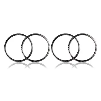 

4x Carbon Fiber Door Loudspeaker Ring Trim For BMW F30 320i 325i F34 3 Series