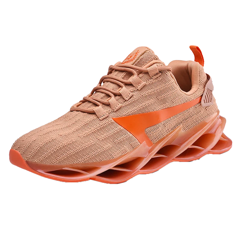 Оранжевый Оригинальные Новые Выпуски бегущие весенние лезвия обувь мужские лезвия Boost дизайнерские белые ультратонкие кроссовки - Цвет: Оранжевый